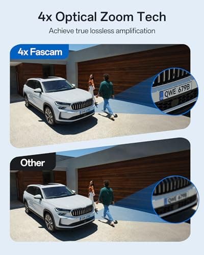 FOSCAM 4K/8MP Security Camera Outdoor, 4X Optical Zoom AI Human/Vehicle Detection,165FT Color Night Vision, 120dB Siren, IP66 - Thumbnail 3