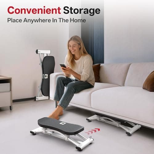 PASYOU Balance Board for Adults, Rock Stepper for Exercise at Home, Simulate Ski Machine with Resistance Band & LCD Display, 330lbs Weight Capacity, Ski Balance Trainer for Full Body - Thumbnail 6