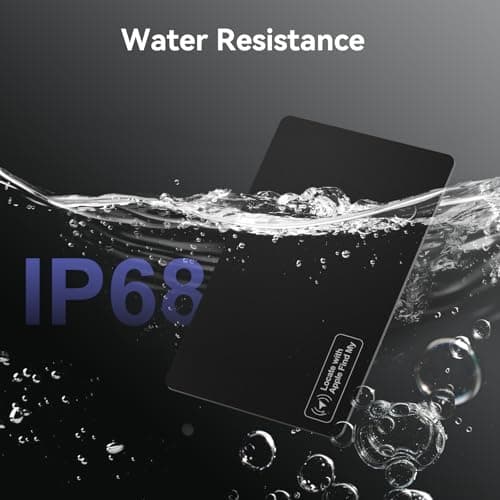 Wallet Tracker Card Air-Tag - Work with Apple Find My (iOS only), 0.07in Slim Tracking Card, IP68 Waterproof Bluetooth Tracker Finder, Apple MFi Certified, Item Locator for Luggage, Passports, Purse - Thumbnail 5