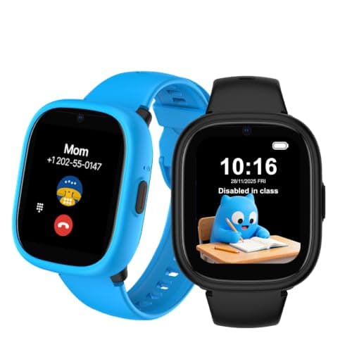 LAGENIO K3 Smart Watch for Kids with GPS Tracker, 1.7 Inch HD 4G Smartwatch with Video Calls, Texting, and Parental App, SOS, Music, Alarm Clock, School Mode, IP68 Waterproof for Ages 5-12