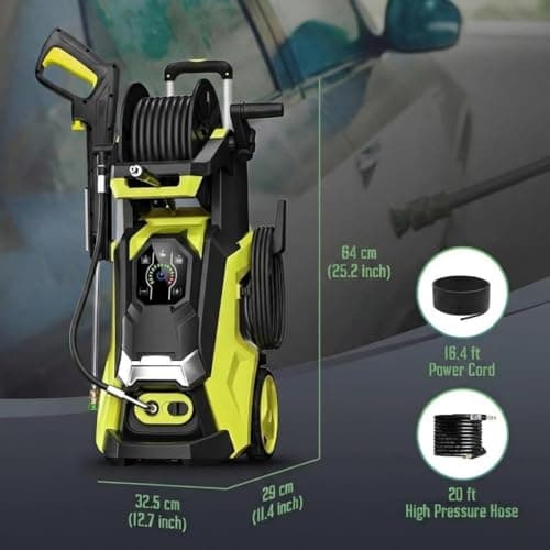 Pressure Washer with Touch Screen, 5000PSIIMAX Power Washer with Foam Cannon, Washer Pressure Machine for Cars, Fences, Patios, Decks and Driveway Cleaning - Thumbnail 2