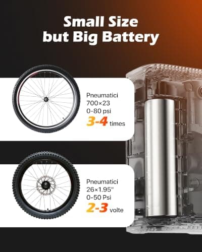 MEGAWHEELS Mini Bike Pump, Portable Bike Pump with Presta and Schrader Valve, 120PSI Bicycle Pump with Gauge, Auto Stop, Fast Inflation for City Bike, Road Bike, Mountain Bike - Thumbnail 4