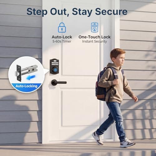 RUIKANG Power Built-in WiFi Smart Lock, Keyless Entry Door Lock for Front Door, Fingerprint Keypad Deadbolt, App Remote Control, No Hub Needed, 6 Backup Keys, Ideal for Home & Rental - Thumbnail 3