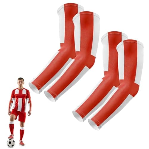 Aegend Arm Sleeves for Men Father's Day, Mundial 2026,Sports England Flag Arm Sleeves for Baseball Football Basketball,Youth & Adult Sizes,2Pairs - Image 1