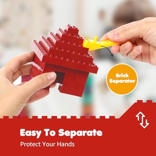 Lekebaby Classic Building Bricks, 100 Piece 2x4 Building Blocks STEM Creative Building Toys Compatible with All Major Brands, Educational Toy for Boys Girls 6 Years Old and Up(2x4 Red) - Thumbnail 4