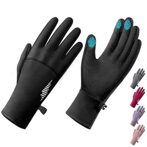 SIMARI Winter Gloves for Women, TouchScreen Water-Resistant Warm Thermal Gloves for Cold Weather, Anti-slip Comfortable Lining, for Running Hiking Driving Cycling Traveling Daily Work（Black S） - Image 1