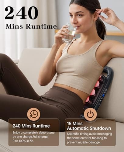 Jogfit 20 Head Massage Gun Set, Deep Tissue Muscle Massager with 3 Modes & 30 Intensities,Quiet Multi Head Massage Gun for Back/Hips/Legs/Shoulders/Foot Body Muscle Pain Relief - Thumbnail 5