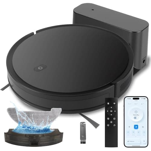 JEBRO 2 in 1 Robot Vacuum and Mop Combo, 3500 Pa Suction, 120 Min Runtime, 2.9" Slim, App/Voice/Remote Control, Self-Charging for Pet Hair, Hard Floor, Carpet - Image 1