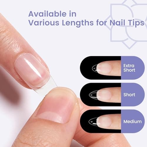 Wilfniee Medium Almond Nail Tips: 240PCS Soft Gel Clear Almond Pre-Shaped Nails Tips with Nail Stand, 12 Sizes Full Cover Fake Press on Nails for Acrylic Nail Tip Home DIY Salon Nails - Thumbnail 6