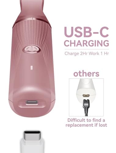 Unibono Pubic Hair Trimmer Women - Waterproof Bikini Trimmer, Rechargeable 3-in-1 Electric Razor, Personal Trimmer Groomer for Body Hair, Cordless Lady Shaver for Legs, Underarms, Face (Rose Gold) - Thumbnail 5