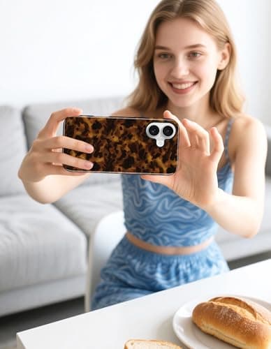 Aitipy Magnetic Little Tortoise Shell Phone Case for iPhone 15 Pro, Compatible with MagSafe, Cute Brown Aesthetic Leopard Print Soft TPU Hard PC Shockproof Protective Phone Cover for Women Girls - Thumbnail 6