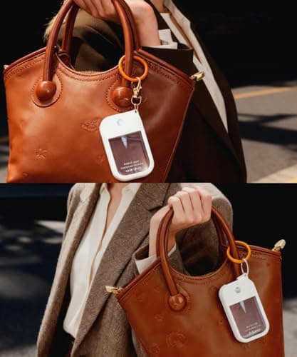 Adabuli Silicone Case Compatible with Touchland Hand Sanitizer Spray 1 FL. OZ./30 mL, Stylish Hand Sanitizer Mist Accessory with Portable Keychain (White, 1 Pack) - Thumbnail 3