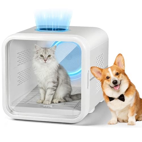 Automatic Pet Hair Dryer Box,Powerful Motor Fans Blower for Cats and Small Dogs,360° Drying,Temperature Control,Self-Dryer Boxes with 3 Adjustable Speed Settings&Quick Drying Modes, Cat Toys,Towel W - Image 1