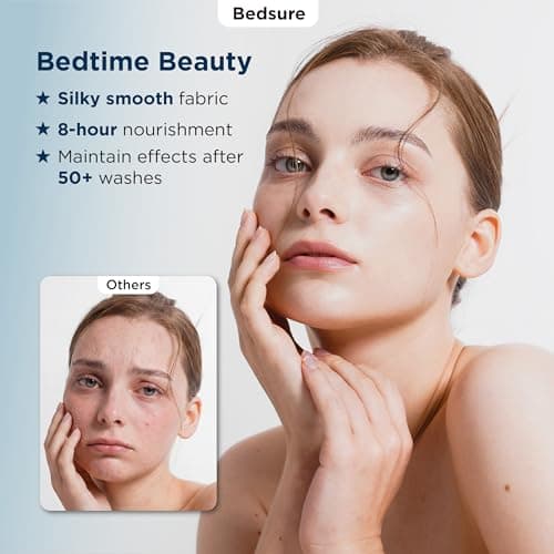 Bedsure Cooling Pillow Cases, Softer Than Silk Pillow Cases, Grey Silky Pillowcases Standard Set of 2 with Zipper, Infused 3% HA & Ceramides to Hydrate Skin, Gifts for Women, 20"x26" - Thumbnail 3