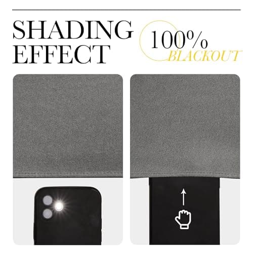 NICETOWN 100% Blackout Outdoor Curtains for Patio 2 Panels, Faux Linen Waterproof & Windproof Gazebo Curtains with Sticky-Back Top & Back Tab Bottom, Includes Straps, Rope, Screws, W52 xL96, Grey - Thumbnail 6