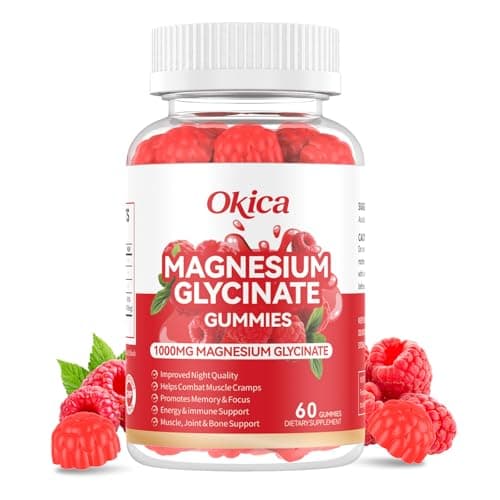 Magnesium Glycinate Gummies 600mg, Sugar Free Magnesium Gummies for Adults, High Absorption Chelated Magnesium Supplement, Supports Relaxation, Muscle & Nerve Function, Raspberry