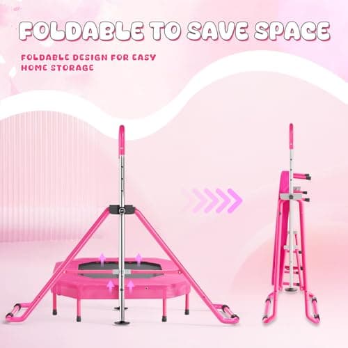 Safly Fun Foldable Gymnastics Bar for Kids, Adjustable 35"-51", Sturdy 148 lbs Capacity, Easy-to-Assemble, Gymnastics Equipment for Kids for Indoor/Outdoor Training - Thumbnail 5
