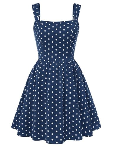 Belle Poque Womens Blue Dress Spring Summer Cute Mini Short Dress Homecoming Graduation Teen Dresses M - Image 1
