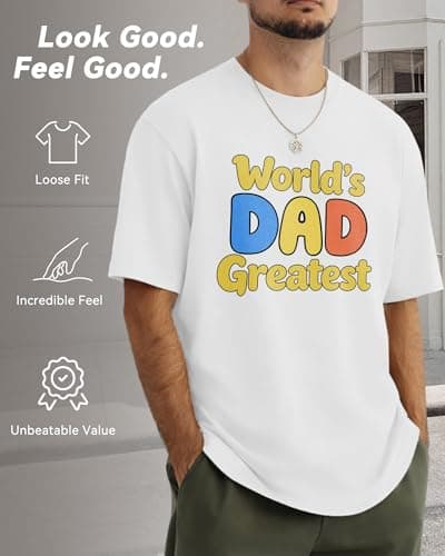 YTD Dad Graphic Tshirt, Premium Cotton Printed Oversized Casual Tees - Thumbnail 6