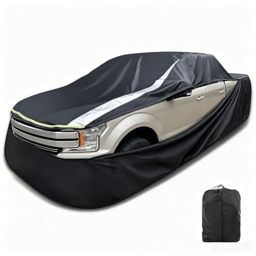 FJWDSC Full Enclosed Truck Cover Waterproof All Weather Universal Fit F-250,Ram 2500/3500,Silverado 2500HD/3500HD,GMC Sierra 2500HD/3500HD,Heavy Duty Truck Cover fit Pickup Length 240-254 inches