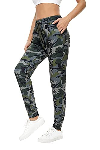 BATHRINS Women Tapered Joggers with Pockets – Casual Yoga High Waist Sweatpants - Thumbnail 2