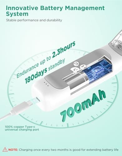 Koalababy Electric Nasal Aspirator for Baby, Large Flow, Baby Nose Sucker with 3 Suction Levels, Rechargeable Nose Cleaner for Toddlers, Music and Light Soothing, Soft Silicone Tips - Thumbnail 6