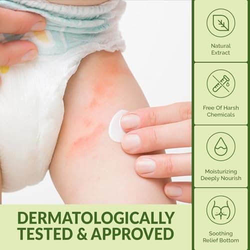 WBM Diaper Rash Cream | Baby Rash Relief Ointments Cream | Cruelty-Free, Hypoallergenic, Soothing, Moisturizing with Zinc Oxide | Gentle for Baby Skin | 2.82 oz - Thumbnail 5