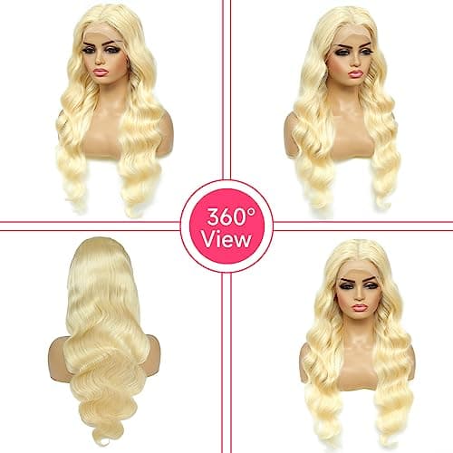 Lotulo 613 Lace Front Wig Human Hair 13x6 Transparent Lace, 613 Body Wave Lace Front Wig Human Hair, 200% Density Lace Front Wigs Pre Plucked with Natural Hairline (26 Inch) - Thumbnail 3