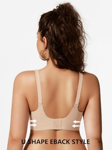 COCOMARTS Jelly Bras for Women No Underwire Wireless Push Up Bra Cream,S - Thumbnail 3