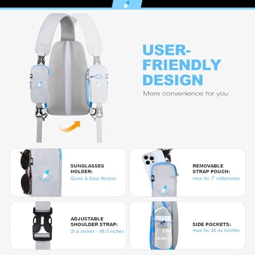 Seektop RFID Anti-Theft Crossbody Bag Sling Backpack for Women & Men, Casual Chest Daypack for Daily Travel - Thumbnail 5
