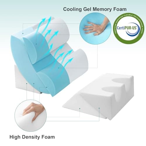 Hansleep Bed Wedge Pillow Set for After Surgery 6PCS, Post Surgery Pillow for Sleep Apnea and Acid Reflux Relief, Adjustable Reading Pillows Back Support with Memory Foam, White, 23" - Thumbnail 3