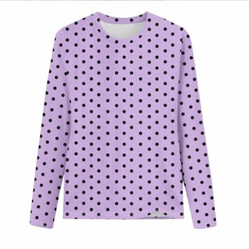 Womens Base Layer Tops Long Sleeve Fall Clothes Purple X-Large - Thumbnail 5
