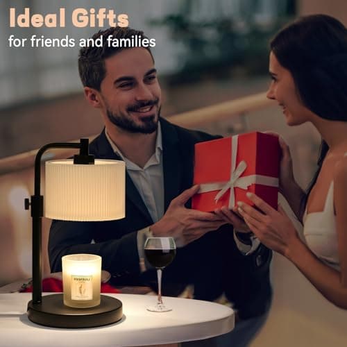NITOWOLF Candle Warmer Lamp, Candle Lamp Warmer with Timer Adjustable Height Wax Warmer Lamp for Jar Candles, Birthday Gifts for Women House Warming Gifts (Black) - Thumbnail 6