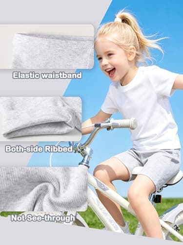 Bafeicao Toddler Girl Cartwheel Shorts Biker Tights,Mint+Blue+Grey,2-3T - Thumbnail 4