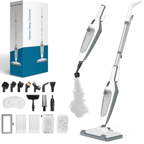 PEEH Steam Mop for Floor Cleaning, 12 in 1 Handheld Steam Cleaner for Home, Floor Steamer for Hardwood Windows Tile Laminate Shutter & Clothes with Attachments (grey) - Image 1