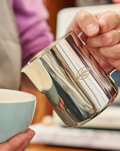 Milk Frothing Pitcher 32 Oz, Milk Frother Cup 304 Stainless Steel Steaming Jug with Clear Scale and Latte Art Pen, Barista Tools for Espresso, Cappuccino, Coffee Machine Accessories (900ml) - Thumbnail 6
