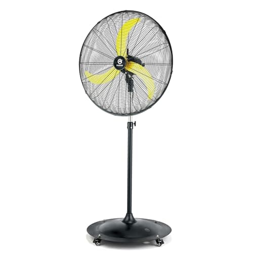 FUGOO 30'' Oscillating Pedestal Fan With Brushless DC Motor, Large Air Flow range From 3200CFM to 8800CFM, 4-Speed Heavy Duty Industrial Floor Fans for Factory, Commercial, Garage, Warehouse,Shop - Image 1
