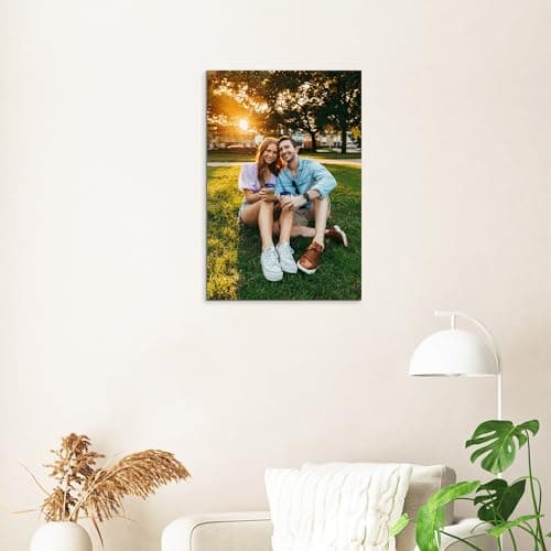 Personalized Canvas Wall Art (Framed 8“X 12”) Custom Canvas Prints with Your Photos Wall Art for Living Room,Bedroom,Couple Photo Prints for Christmas Gifts - Thumbnail 3