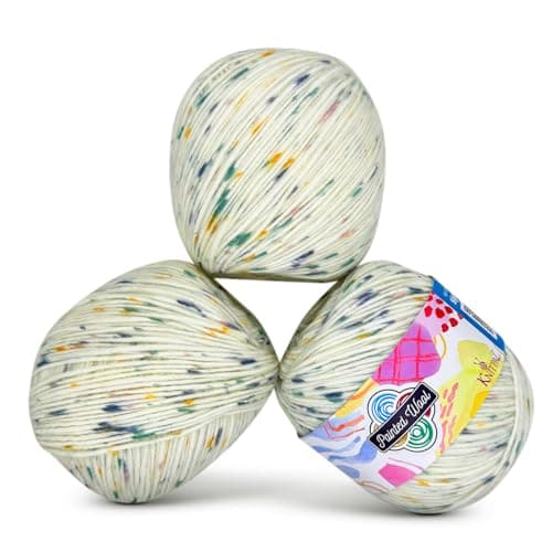 KnitPal Painted Wool Yarn for Knitting, 3 Skeins, 753Yds/300G, Free Patterns - 3 DK Weight Variegated Yarn for Crocheting with Hand Painted Look - Floating Fireflies - Image 1