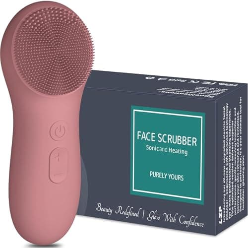 LZP Silicone Face Scrubber, Electric Facial Cleansing Brush with 6 Speeds Vibration Technology, Rechargeable & Waterproof Exfoliating Scrub Brush for Cleansing and Massaging, Men Women - Image 1