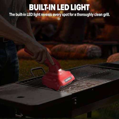 Electric Grill Brush and Ice Scraper Brush, BBQ Grill Brush for Outdoor Grill with LED Light, Rechargeable Bristle Stainless Steel Grill Cleaning Brush - Thumbnail 4