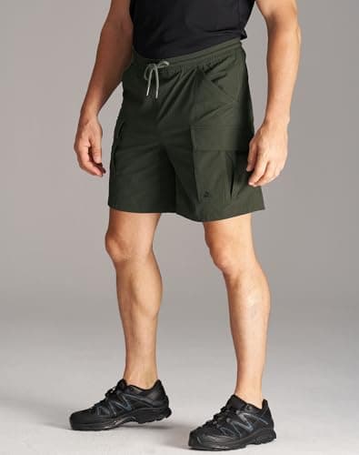 CHRONOLINE Men’s Stretch Utility Shorts Water-Repellent Lightweight Quick Dry UPF 50+ Sun Protection Hiking Golf Shorts, Ranger Green, 36 - Thumbnail 4