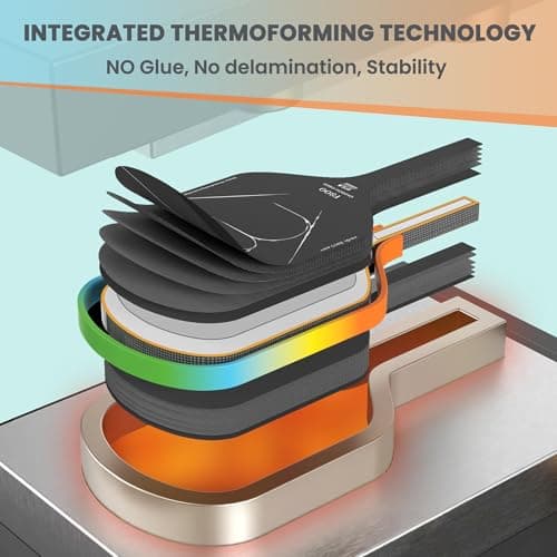 UNILEAF Pickleball Paddle, Power Gen 4 FullFoam Core Tech, T800 Raw Carbon Fiber, Increases Spin & Dwell, Oversized Sweet Spot, Integrated Thermoforming Technology, Ideal for Advanced Players - Thumbnail 5