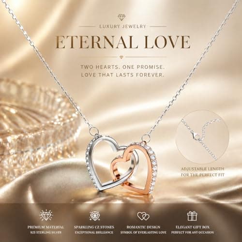 YBNGSMK 925 Sterling Silver Necklace for Women, Dainty Jewelry with Luxury Gift Box, Timeless Keepsake for Birthday Graduation Christmas - Thumbnail 2