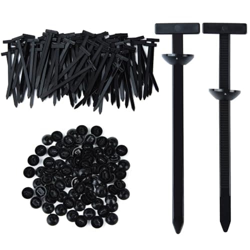 200 PCS Nylon Universal Cable Tie Buckle, Multi-Functional Black Zip Ties with Pin & Button, Snap-Fit Nylon Fastening Clip for Car Repairs,Home,Garden,Workshop - Image 1