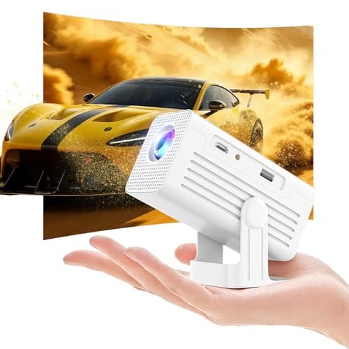XENPONAD Mini Projector with WiFi and Bluetooth, 4K Supported Portable Smart Projector, Android 11 Built-in Apps, 260 ANSI Auto Keystone Short Throw Movie Projector for Bedroom, Camping, Outdoor Use - Image 1