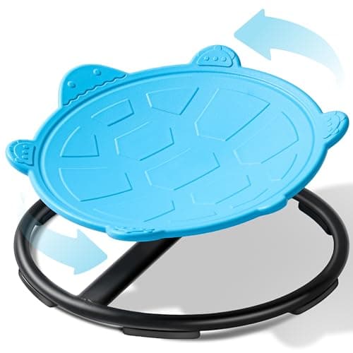 Oranmew Turtle Spinning Chair for Autistic Kids – Sensory Spinning Toy, Spin Chair for Kids Autism, Sensory Swivel Seat for Balance, Coordination, Focus & ADHD Support, Autism Sensory Products (Blue)