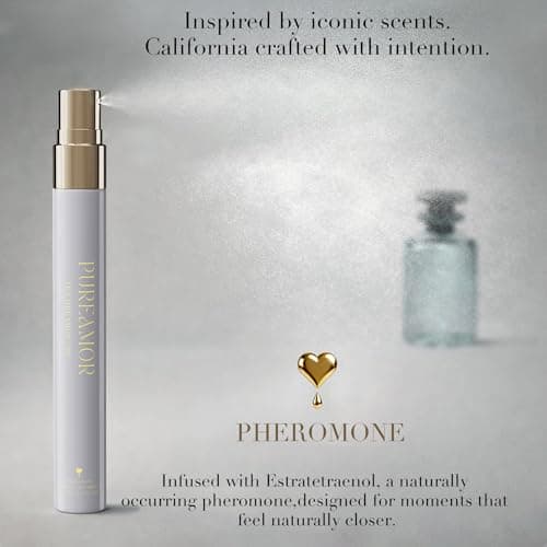 PUREAMOR Pheromone Perfume for Women, Tea Dreamer Extrait de Parfum – Fresh Amber Tea & Ginger Scent, Long Lasting Fragrance, 0.4 oz / 12 ml Travel Size - Thumbnail 4