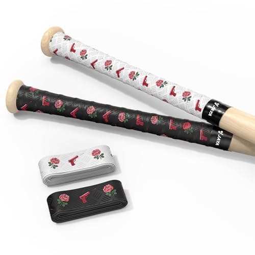 JAYA Bat Grip Tape, 2-Pack Mixed Colors, 1.1mm PU Bat Wrap with Full Adhesive Backing, Non-Slip Sweat-Wicking & Breathable Handle Grip for Baseball/Softball/Cricket Bats, 1100 x 27mm