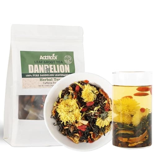 Addtool Dandelion Goji Chrysanthemum Tea Caffeine Free，Include Cassia Seed, Licorice, Orange Peel, Gardenia,Support Liver and Kidney Health ,Detox , liver cleanse Kidney Tea with Natural Blend of 7 Herbs (150 grams / per portion/15pcak) Each tea bag can be steeped multipletimes. - Image 1